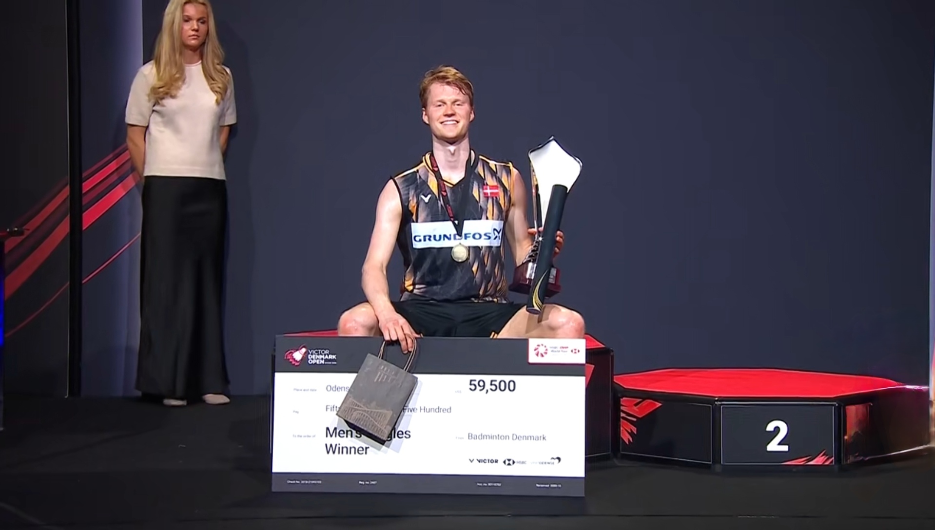 关于羽毛球男子单打四分之一决赛：丹麦选手晋级的信息